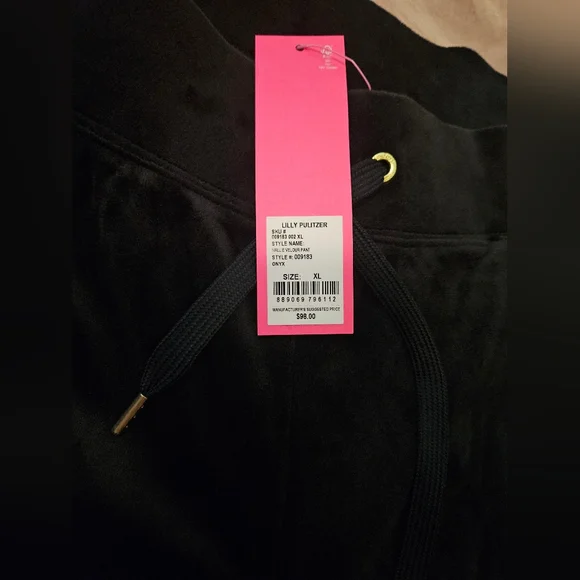 Lily Pulitzer Mallie Velour Womans Xl Pant NWT - Picture 2 of 4